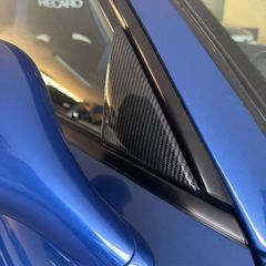 GK FACTORY マツダ　RX7 FD3S 三角窓ガーニッシュ カバー カーボン調 外装パーツ 左右セット 新品