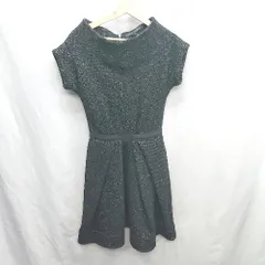 ◇ ⊇ MARC BY MARC JACOBS ツイード系 半袖 膝丈 ワンピース サイズXS ブラック レディース E  【1411280016053】