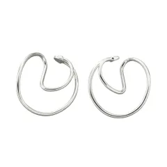 【シルバー × フリーサイズ】[Cream dot. クリームドット公式] イヤーカフ レディース イヤーカフ 金属アレルギー ニッケルフリー フープ 大きめ レイヤード風 イヤカフ 両耳用 セット 大人 微調整可能