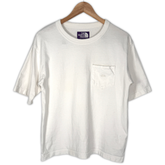 THE NORTH FACE パープルレーベル Tシャツ 半袖 NT3103N WS ホワイト レディース 古着 ポケット付き ザ・ノースフェイス 厚手 カットソー PURPLE LABEL