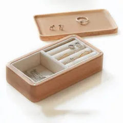 新品 ジュエリーボックス 木製 アクセサリー 収納 指輪ケース アクセサリーケース ジュエリー ケース ピアスケース ヘアゴム 指輪 リング コンパクト マグネット 北欧 おしゃれ インテリア 雑貨 アクセサリー収納 木製ケース かわいい ナチュラル