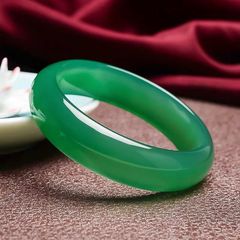 一点物】天然岫玉 翡翠軟玉 バングル 59.4mm 深みのあるグリーン 上品 