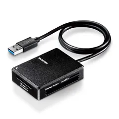 【 新品 未開封 】   エレコム メモリリーダライタ/超高速タイプ/USB3.0対応/ケーブル50cm/SD+microSD+MS+CF対応/ブラック MR3-C402BK 未使用 送料無料のサムネイル