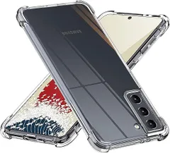 【在庫処分】ONES 全透明 Galaxy S22 ケース 耐衝撃 エアバッグ 超軍用規格 〔滑り止め、すり傷防止、柔軟〕〔美しい、光沢感、軽薄〕 Qi充電 衝撃吸収 HQTPU クリア SAMSUNG カバー