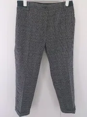 ◇ le.coeur blanc ウエストゴム チェック 七分丈 クロップド パンツ サイズ 36 ブラック ホワイト マルチ レディース  【中古】 【1206140006400】