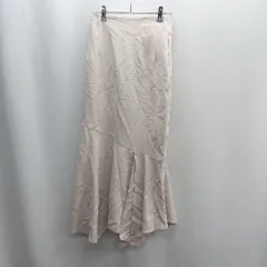 ◇ Θ INGNI イング ウエスト後ろ側ゴム入り ロング丈 マーメイド スカート サイズ F ベージュ系 レディース E  【1410290063118】