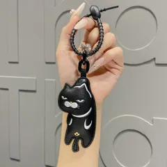 黒猫 バッグチャーム キーチャーム キーホルダー ぶさかわ クロネコ つまみ猫 パーツ リュック ポーチ 可愛い チャーム ギフト 軽量 鍵 猫 ネコ かわいい カワイイ ユニーク シンプル モノトーン キーリング プレゼント【普通郵便】