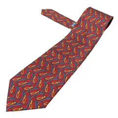 GUCCI(グッチ) ネクタイ メンズ美品  - レッド×イエロー×ブルー