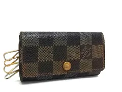 LOUIS VUITTON ルイヴィトン N62631 ダミエ ミュルティクレ4 4連 キーケース 鍵入れ メンズ レディース ブラウン系 DK0153