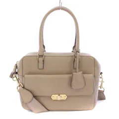 アニヤハインドマーチ ANYA HINDMARCH カーカー 2WAY ハンドバッグ ショルダーバッグ レザー ターンロック式 タッセルチャーム グレージュ /BBのサムネイル