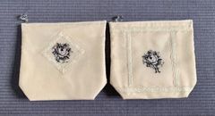 マチあり　オーガンジーポーチ　久家 道子　プチポアン　刺繍　新品　未使用