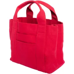 【特売】[HIGH FIVE] ミニトートバッグ 帆布 多ポケット 大容量 底面ICカード マチ付き 仕切り 収納 レディース メンズ ブランド シンプル