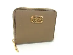 ■美品■ MICHAEL KORS マイケルコース レザー ラウンドファスナー 財布 札入れ 小銭入れ ウォレット グレージュ系 DJ1251