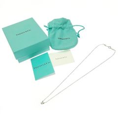 【中古】【箱付き】 TIFFANY&Co. ティファニー シルバー ダイヤモンド バイザヤード ネックレス 1.6g 925刻印 417861 ネックレス