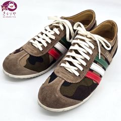 DOLCE＆GABBANA ドルチェ＆ガッバーナ スニーカー 6 25㎝相当 迷彩 ストライプ柄 キャンバス スエード レザー 箱 タグ イタリア製 03P2SMC-9622 7259