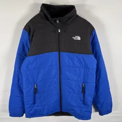 古着 ザ・ノースフェイス THE NORTH FACE ナイロンジャケット リバーシブル フリース ボア ツートンカラー XL 裏面 ブラック ボーイズ