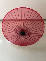 傘　絹傘　舞踊用傘　中国製絹傘　赤無地絹傘　税込み