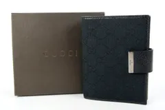 【新品同様・未使用】GUCCI グッチ アジェンダ 手帳カバー GG ブラック【RV95】