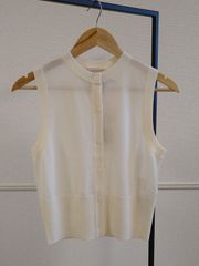 【新品未使用】SEMI COUTURE 25ss Sleeveless Knit セミクチュール ノースリーブニット ベスト アイボリー セーター ウール
