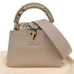 【本物保証】 布袋付 超美品 ルイヴィトン LOUIS VUITTON カプシーヌミニ N81258 2WAYバッグ トリヨンレザー×パイソン ガレ