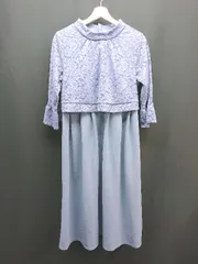 ◇ Rasemaleme マタニティクローズ フェミニン 長袖 ロング丈 ワンピース サイズM～L ベイビーブルー レディース E  【1310050020781】