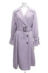 【中古】　QUEENS COURT クイーンズコート  コート パープル サイズ1 レディース トレンチコートS28＿s28