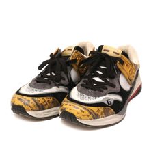 グッチ 592345 ウルトラペース ULTRAPACE 靴 スニーカー ダット 8 マルチカラー ナイロン キャンバス 白 ホワイト white 金 ゴールド gold GUCCI