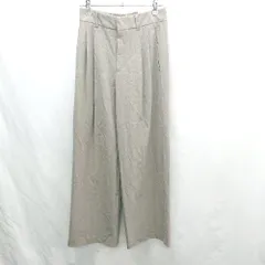 ◇ Θ ◎ ●未使用● GU ジーユー 後ろウエストゴム タックワイドパンツ サイズM ブラウン系 レディース E  【1502030031959】