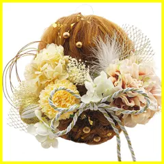 【人気商品】髪飾り ダリア 造花飾り 和玉 赤 ヘアアクセサリー 成人式 ドライフラワー ゴールド 水引 ヘッドパーツ あじさい 振袖 8色展開 着物 卒業式 七五三 浴衣 袴 結婚式 [JZOON] かすみ草 和装 造花 手作り 専用ケース付き
