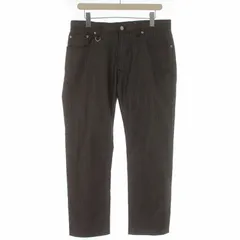 メンズメルローズ MEN'S MELROSE パンツ ストレート ロング ストライプ柄 大きいサイズ 5 XL 茶 ブラウン /AT2のサムネイル