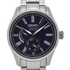 値下 セイコー SEIKO SARW047 プレサージュ 青琺瑯 ダイヤル パワーリザーブ デイト 自動巻き メンズ 箱・保証書付き D#139209