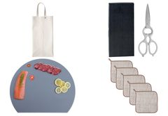 キッチン用品まとめ売り 丸いまな板 キッチンバサミ ティッシュケース キッチンクロス タオル キッチン小物 B534のサムネイル