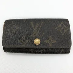 LOUIS VUITTON ルイヴィトン キーケース ミュルティクレ4 モノグラム 4連 キャンバス×レザー フランス製 レディース メンズ