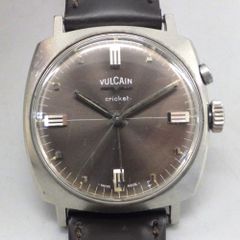 VULCAIN ヴァルカン クリケット 腕時計  アラームウォッチ アンティーク 社外ベルト 手巻き S2321B ステンレス ブロンズ ヴィンテージ メンズ【中古】【送料無料】