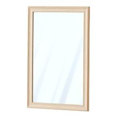 ドウシシャ ウォールミラー 縦でも横でも使える壁掛けミラー 45cm*30cm 飛散防止加工 軽量 姿見鏡 北欧 おしゃれ かわいい 木製フレーム 取付金具 玄関 洗面所