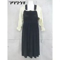 ◇ ABITOKYO アビトーキョー ベロア 切替 長袖 膝丈 ワンピース ブラック レディース 【中古】 【1103230002727】のサムネイル