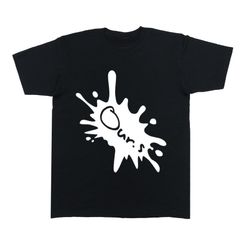 メンズ レディース カットソー 半袖Tシャツ とびちるビックインク風 ORIGINAL S/S TEE ブラック 黒 OTS0022