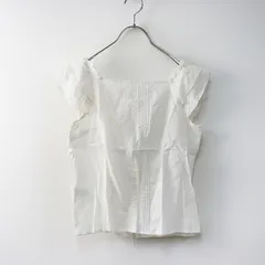 トッカ TOCCA タック フリルスリーブ ブラウス 0■オフホワイト トップス プルオーバー レース カットソー 【2400014584783】のサムネイル