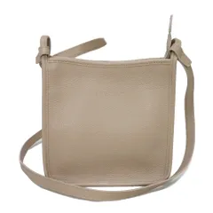Longchamp ロンシャン ル フローネ S ジップクロスボディバッグ 現行 カウハイド グレージュ 美品 ロゴ エンボス タートルダヴ ショルダーバッグ 10138021P55