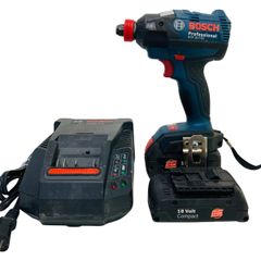 ЗЗBOSCH ボッシュ 18v インパクトドライバ バッテリーx2 充電器付 GDX18V-EC ネイビー