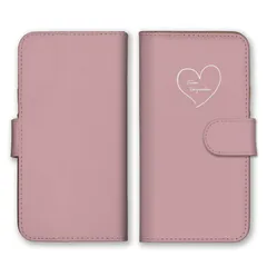 iPhone12 Pro Max ケース 手帳型 アイフォン12 プロマックス スマホケース 携帯ケース 韓国 くすみカラー ハート ピンク パープル グレージュ 大人可愛い 大人女子 シンプル  スマホカバー カラー03