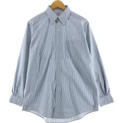 古着 80~90年代 ブルックスブラザーズ Brooks Brothers Est.1818 長袖 ボタンダウンストライプシャツ USA製 メンズL相当/eaa525688