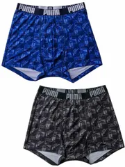 ボクサーパンツ 大きいサイズ メンズ PUMA プーマ トランクス 2P 2枚組 セット 吸水速乾 C060410-01 ブルー×ブラック