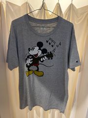Champion チャンピオン Tシャツ 半袖T プリントT ディズニー ミッキー グレー ライトグレー サイズXL 定価税込8470円 A-666