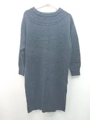 ◇ AMERICAN HOLIC カジュアル シンプル ニット 長袖 ロング丈 ワンピース サイズM ネイビー レディース E  【1310300013211】