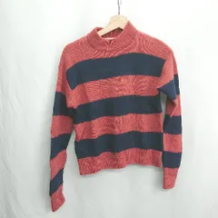 ◇ ⊇ UNIQLO ユニクロ ボーダー 長袖 ニット サイズS コーラル系 レディース E  【1412090059162】