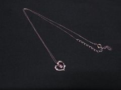 4°C クリスタル ハートネックレス シルバー LOVEネックレス - メルカリ