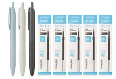新品 油性ボールペン ジェットストリーム Lite touch ink SXNLS07 0.7mm 3本セット/黒替芯5本付