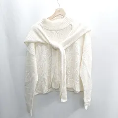 ◇ ⊇ apart by lowrys アパートバイ ローリーズ ウール系 長袖 セーター サイズM アイボリー レディース E  【1410100057764】