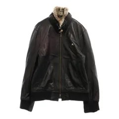 BURBERRY BLACK LABEL (バーバリー ブラックレーベル) フロントロゴ刺繍ジップアップジャケット ラムレザージャケット BMP55-520-09 ブラックのサムネイル